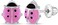 In Season Jewelry 925 Sterling Silver Kids Ladybug Stud Earrings with Safety Screw Back for Little Girls - Cute and Hypoallergenic Twist Locking Screw Back Earrings for Babies, Toddlers, and Young Gir