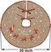 Amajoy Merry Christmas Tree Skirt White Snowflake Burlap Tree Skirt for Xmas Decor Festive Holiday Decoration, 30 Inch in Diameter