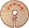 Amajoy Merry Christmas Tree Skirt White Snowflake Burlap Tree Skirt for Xmas Decor Festive Holiday Decoration, 30 Inch in Diameter