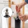Cornucopia Brands 16oz Black Glass Bottles w/Stainless Steel Pumps (2-Pack; Black Coated Boston Round; LotionSoap Dispensers