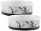 Bone Dry Elegant Marble Design Ceramic Pet Bowl, Small - 4.25 x 4.25 x 2", 2 Piece