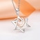 Apotie Sterling 925 Silver Love Heart Rose Gold Six Point Star of David Pendant Necklace Gift Jewish Jewelry for Women or Girls