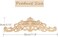 MUXSAM Long Wood Carved Appliques Onlays, 2-Pack Unpainted Decorative Corner Carving Decals Set for Wall Door Cabinet Mirror Closet Wardrobe Dresser Mantel Staircase DIY Project, 30x8cm/11.81"x3.15