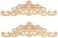 MUXSAM Long Wood Carved Appliques Onlays, 2-Pack Unpainted Decorative Corner Carving Decals Set for Wall Door Cabinet Mirror Closet Wardrobe Dresser Mantel Staircase DIY Project, 30x8cm/11.81"x3.15