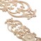 MUXSAM Wood Onlays Appliques, Long Wooden Carved Overlays Furniture Center Carvings Decals for Cabinet Closet Door Wall Dresser DIY Crafts Project(2-Pack, 40x9cm/15.8"x3.6