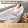 Idle Hippo Full Body Bath Pillow for Bathtub, Non-Slip Bath Pillows for Tub, Spa Bathtub Pillow Cushion for Headrest Neck Shoulder and Back Rest Support，Relaxation Spa Accessories-50 x 15" (White