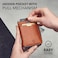 Vaultskin Notting Hill zip wallet with RFID protection (Cognac