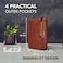 Vaultskin Notting Hill zip wallet with RFID protection (Cognac