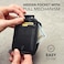 محفظة Vaultskin Notting Hill بسحاب مع حماية RFID (أسود)