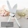 FASHIONCRAFT (Silver- Classic Silver Stainless Wedding Cake Serving Set - Server and Knife