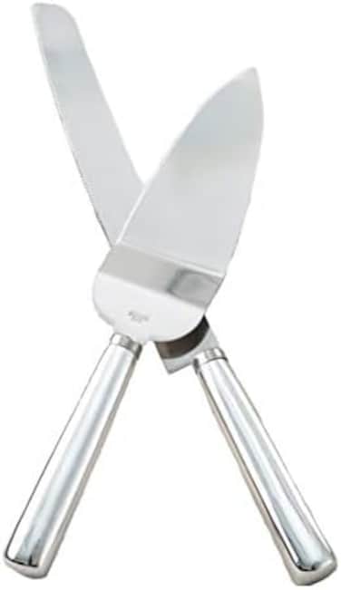 FASHIONCRAFT (Silver- Classic Silver Stainless Wedding Cake Serving Set - Server and Knife