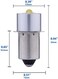 JOMITOP Led Conversion Kit, LED Bulb Replacement for Maglite Flashlight DC 3W 4.5V 6V 9V 12V Upgrade Bulb on 3 4 5 6 Cell Lantern Flashlight Torch 2 Pack P13.5S