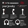 Forbidden Body Jewelry 14G -16G Hospital Grade PTFE Flexible Piercing Retainers for Pregnancy, MRI, SurgeryMore, Acrylic,Metal