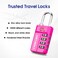 SURE LOCK TSA Approved Travel Luggage s, Open Alert Combination for School OfficeGym er,Toolbox, Pelican Case,Easy Read Dials- 1, 24 Pack, 17021ALL COLOUR, Large,
