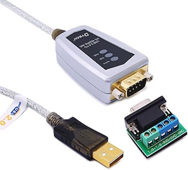 DTECH USB to RS422 RS485 Serial Port Converter Adapter Cable with FTDI Chip Supports Windows 10, 8, 7, XP and Mac (1.5 Feet