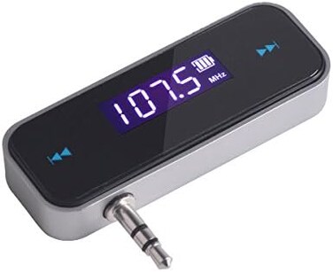 Beinhome Wireless In-Car Radio Transmitter, 3.5mm Aux Port for Car iPhone 6s 5 SE iPod iPad Smart Phones MP3 MP4 Audio Players, Black