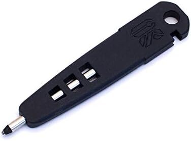 قلم Keyport Mini Pen - قلم صغير فاخر للاستخدام اليومي، قلم مسطح صغير مصمم خصيصًا لمنظمات وحاملات المفاتيح، يستخدم عبوات حبر جاف قابلة للاستبدال من Troika Micro (حبر أسود).