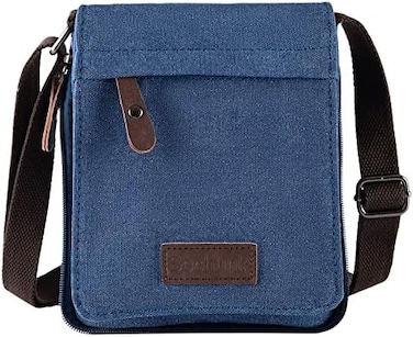 Sechunk Small Vintage Canvas Messenger Cross body bag Shoulder bag