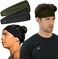 Temple Tape Headbands for Men and Women - Mens SweatbandSports Headband Moisture Wicking Workout Sweatbands for Running, Cross Training, Yoga and bike helmet friendly