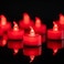 LANKER 24 Pack LED Tea Lights Candles, Flickering Red Flameless Tealights, Long Lasting Battery Operated Fake Candles, Decoration for Wedding, Halloween and Christmas (Red - 24pcs