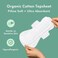 Rael Pads for Women, Organic Cotton Cover - Period Pads with Wings, Feminine Care, Sanitary Napkins, Heavy Absorbency, Unscented (Large, 24 Count