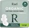 Rael Pads for Women, Organic Cotton Cover - Period Pads with Wings, Feminine Care, Sanitary Napkins, Heavy Absorbency, Unscented (Large, 24 Count