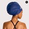 قبعة SOUL CAP XL - قبعة سباحة/استحمام كبيرة جدًا، مصممة للشعر الطويل، والضفائر الأفريقية، والوصلات، والشعر المجعد، والشعر الأفرو، مصنوعة من السيليكون الأزرق، للنساء والرجال.