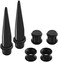 JDXN Acrylic Ear Stretching Kit Tapers Plugs Silicone Tunnels Gauges Expander 14G-00G Jewelry 50 Pieces Set