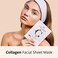 Rael Bamboo Face Sheet Mask - (Collagen, 5 SheetsYouth Island Real Natural Facial Mask With Collagen Essence For Wrinkles and Aging Skin by Rael