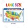 merka Placemats for Kids, 4 Pack Educational Placemat Mat for Dining Table, Non Slip, Washable Reusable, Learning US Presidents, Famous People, Periodic Table of ElementsUSA Map v2