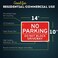 My Sign Center No Parking Do Not Block Driveway 10" x 14" 0.40 Aluminum, Fade Resistance, Indoor/Outdoor Use, USA MADE white