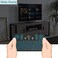 لوحة مفاتيح لاسلكية صغيرة Dupad Story Q9 بتردد 2.4 جيجاهرتز مع لوحة لمس وماوس، قابلة لإعادة الشحن عبر منفذ USB، متوافقة مع أجهزة Google Android TV Box، وأجهزة HTPC، وIPTV، وأجهزة الكمبيوتر الشخصية، وR