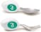 Doddl Cutlery Set for Children, ToddlersBabies 12 Months, 2 Piece SpoonFork Cutlery Set Ergonomically Designed to Promote Self-Feeding in The Right Way Green 00001