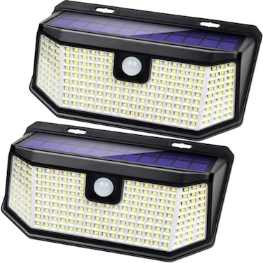 Aootek Solar Lights Outdoor 182 LEDs 2500Lm Solar Motion Sensor Lights IP65 Waterpro of with Wide Anglefor Patio Garden Garage Yard Front Door(2pack