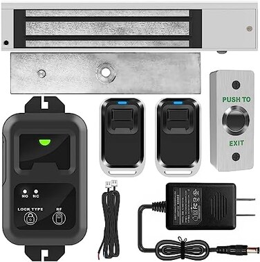 UHPPOTE Access Control Outswinging Door 600lbs Force Electromagnetic LockRemote Control kit