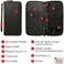 Apadi Travel Document Organizer - RFID Passport Wallet Case Family Holder Id Wristlet, 2 Black, Rfid Wallet