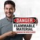 My Sign Center Danger Flammable Material No Smoking Or Open Flames - 10"x14" - .040 Rust Free Aluminum - Made in USA - UV Protected and Weatherproof - A82-116AL