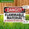 My Sign Center Danger Flammable Material No Smoking Or Open Flames - 10"x14" - .040 Rust Free Aluminum - Made in USA - UV Protected and Weatherproof - A82-116AL