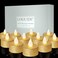 LOGUIDE Battery Operated LED Tea Lights,24 Pack Gold Flameless Votive Tealights Candle with Warm White Flickering light, Small Electric Fake Tea Candle Realistic for Wedding,Table,Festival Celebration