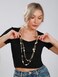 BOCAR 2 Layer Long Link Chain Necklace Crystal Beads Women Party Long Necklace Gift