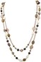 BOCAR 2 Layer Long Link Chain Necklace Crystal Beads Women Party Long Necklace Gift