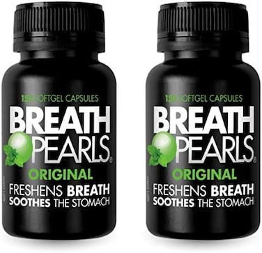 Breath Pearls Original Freshens Breath (150 softgelsNew pack 150 counts x 2 Pack (Total 300 Softgels