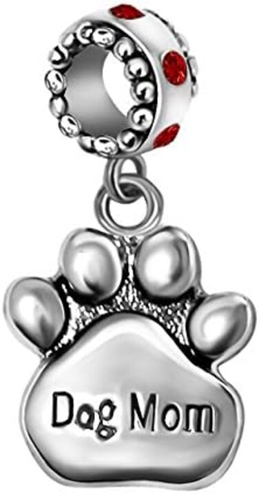 T50Jewelry Dog Mom Charms Pet Paw Print Beads Christmas Gifts For Bracelets