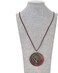 SIVITE Vintage Hollow Round Wooden Necklace Left Owl Tree of Life Charm Pendant Long Leather Chain Necklace