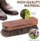 TAKAVU (1- 17cm Horsehair Shoe Shine Brush with Horse Hair Bristles by for Boots, ShoesOther Leather Care (1