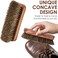 TAKAVU (1- 17cm Horsehair Shoe Shine Brush with Horse Hair Bristles by for Boots, ShoesOther Leather Care (1