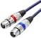 كابل TISINO مزدوج من نوع XLR أنثى إلى RCA، كابل توصيل عالي التحمل، كابل صوت ستيريو عالي الدقة، كابل ميكروفون، طوله 1.5 متر (5 أقدام).