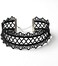 FXmimior Black Hollow Plain Scalloped Lace Chokers Necklaces Women Accessories
