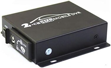 Pomiacam 2CH Mini AHD DVR Mobile DVR HD 1080P 2 Channel SD DVR with Dual SD Card Slot Support 128GB/CVBS/AHD 5.0MP Mini Vehicle DVR for Truck Taxi Car with Remote Control