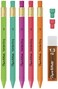 مجموعة أقلام رصاص ميكانيكية مثلثة الشكل من Paper Mate للكتابة اليدوية مع عبوات إعادة تعبئة للرصاص والممحاة، 1.3 مم، أقلام رصاص للأطفال بألوان جذابة، 5 أقلام